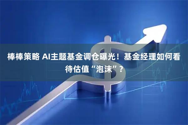棒棒策略 AI主题基金调仓曝光！基金经理如何看待估值“泡沫”？